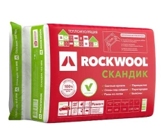 фото товара Утеплитель Роквул Лайт Баттс СКАНДИК 800х600х100 мм